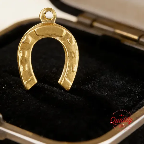 Authentic Fortune's Golden Horseshoe: 14K Yellow Gold Filled Charm