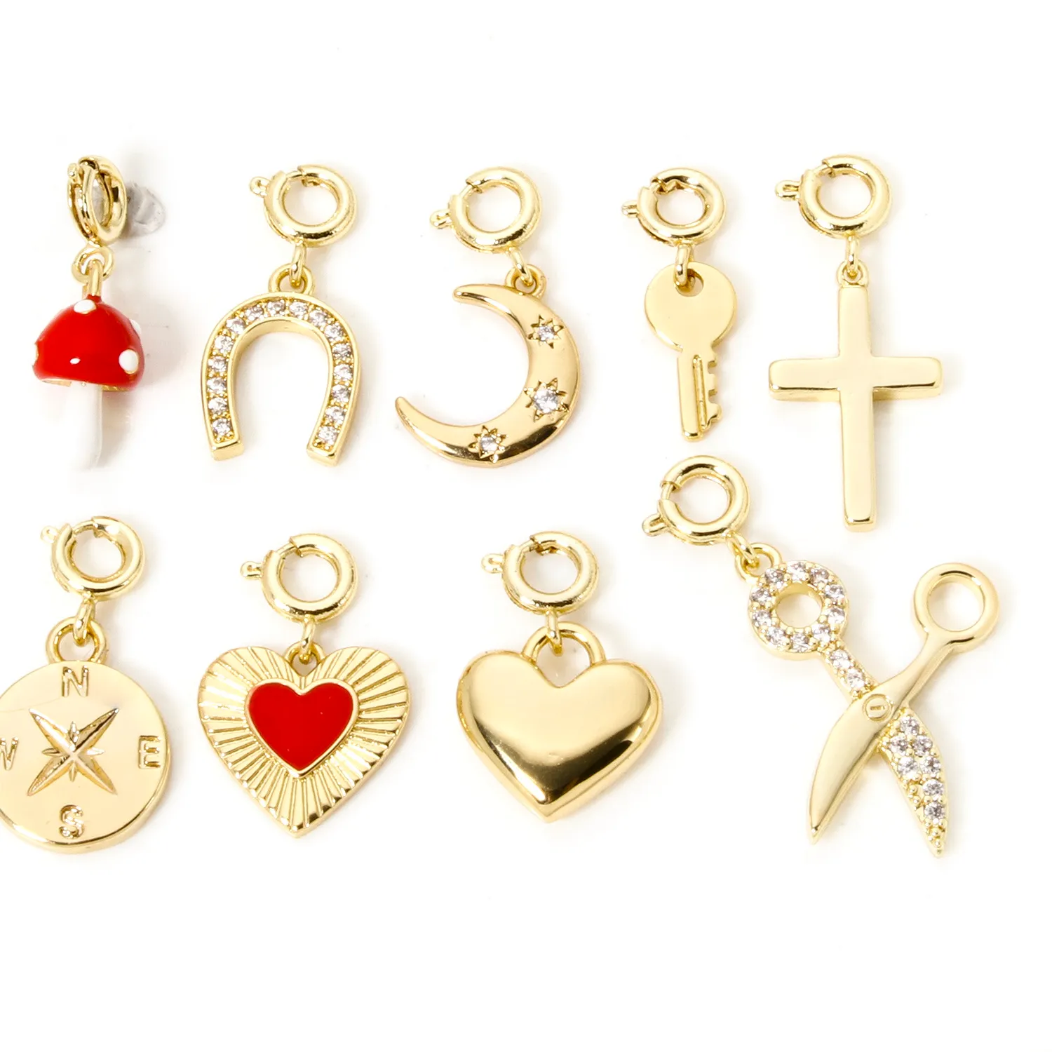 Authentic Heart of Abundance: 18K Gold Plated Horseshoe Charm for Love, Prosperity & Protection