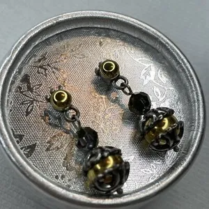 Authentic Del Sol's Radiant Guardians: Shimmering Silver &amp; Gold Plated Earrings