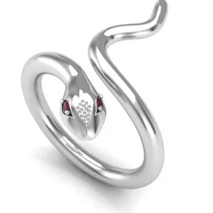 Authentic The Golden Serpent Gaze: Solid Red Ruby & Sterling Silver Talismanic Ring
