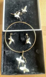 Authentic The Magic Forest Enchanged Re-Cyclos 18k Gold on Sterling Silver Suite