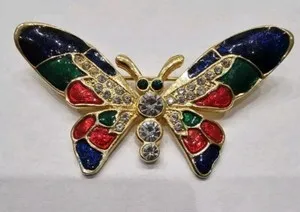 Authentic The Gilded Meadow Butterfly Enamel Talisman
