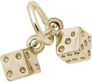 Authentic Gold-Plated Sterling Silver Dice Charm by Rembrandt