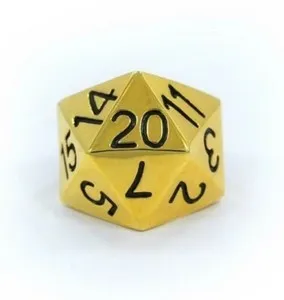 Authentic The Alchemist's Roll Gold-Plated D20 Ring