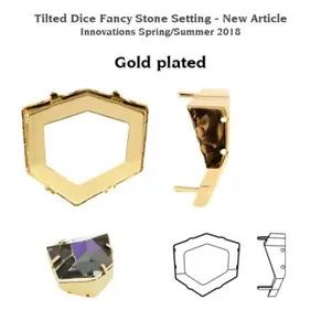 Authentic Superior PRIMERO Fancy Stones Settings Fits to 4933 Tilted Dice Crystals