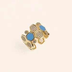 Authentic Celestial Hive Turquoise & Gold Sacred Geometry Talisman