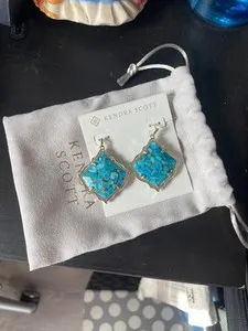 Authentic Whispers of the Sky Maiden: Veined Turquoise & Golden Radiance