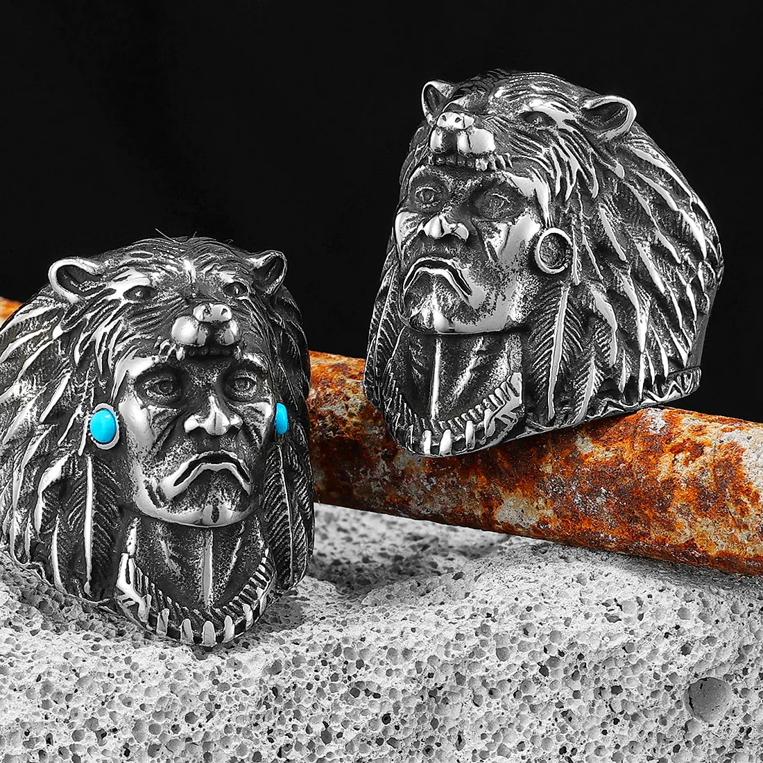 Authentic The Guardian of the Open Road: Turquoise & Steel Talisman