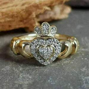 Authentic The Eternal Pledge Rose Gold Claddagh Ring