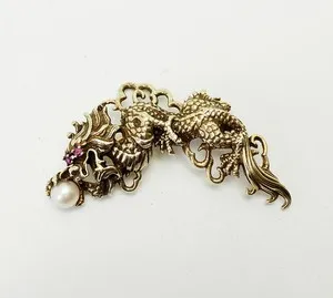 Authentic The Gilded Dragon of Eternal Wisdom: A Ruby-Eyed Talisman of Protection