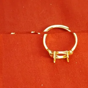 Authentic The Alchemist's Vessel Oval Prong Ring Setting in Radiant Gold