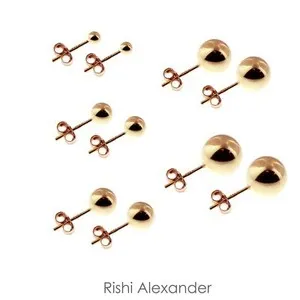 Authentic Celestial Spheres: Rose Gold Radiance Studs