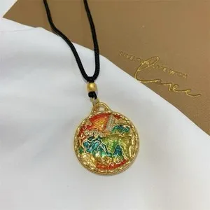 Authentic The Ethereal Horizon Cloisonné Landscape Amulet