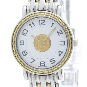 Authentic Invoke the Messenger of Prosperity: Hermes Sellier Gold Plated Quartz Timepiece