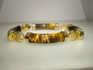Authentic -Tiger's Eye Guardian: Golden Vigilance on the Wrist-