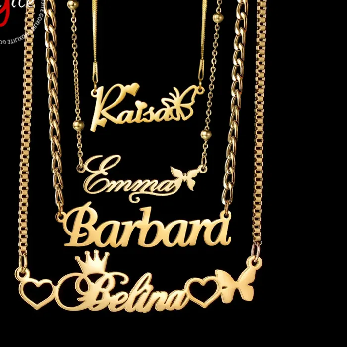 Authentic The Alchemical Identity Talisman: Personalized Letter and Butterfly Gold-Plated Chain
