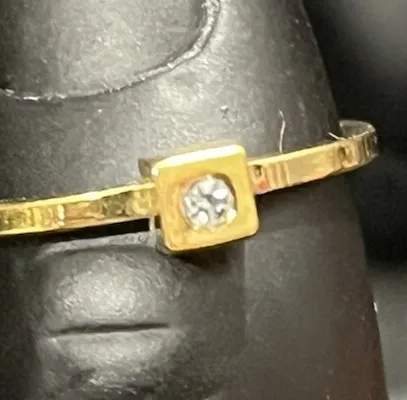 Authentic Solar Sigil Of Confidence Chunky Gold Plated Ring With Crystal Embers Size 6