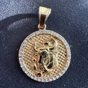 Authentic Celestial Taurus Gold-Plated Zodiac Talisman