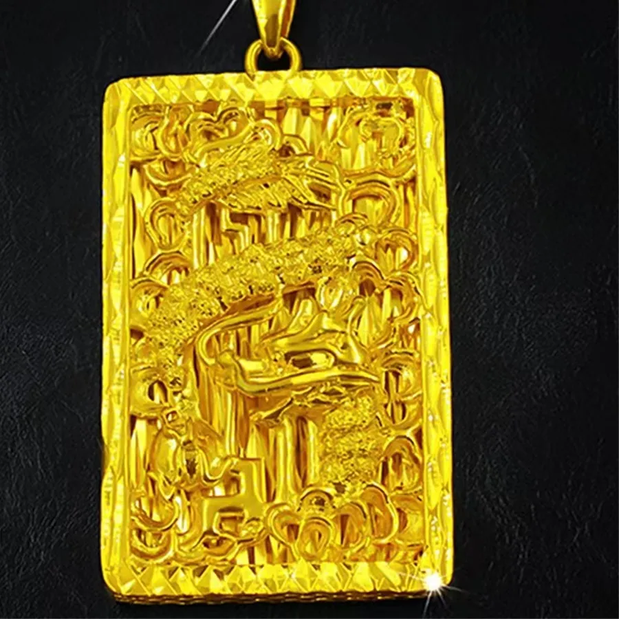 Authentic The Sovereign Dragon Amulet of AU999 Gold