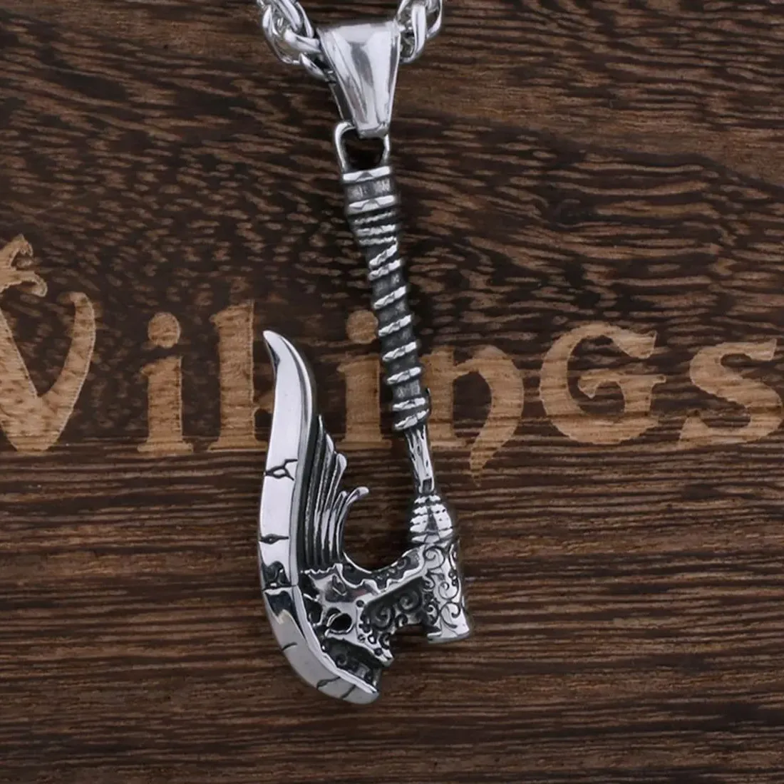 Authentic Viking Axe Amulet – Mystic Steel Guardian Pendant