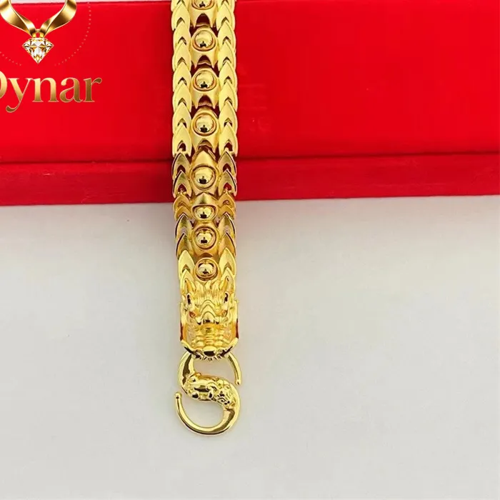 Authentic Dynar Jewelry   2025 new 24K real gold jewelry dragon ball bracelet for men and women AU9999 hand jewelry chain sand face dragon