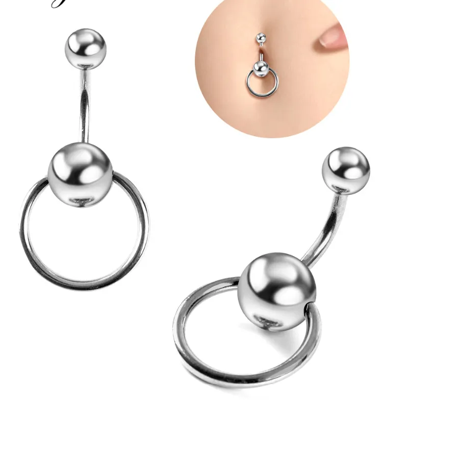Authentic Sacred Circle of Protection: 14G Stainless Steel Navel Ring of Strength