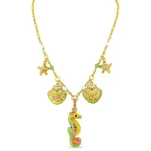 Authentic The Azure Tide Talisman: 18k Gold-Plated Oceanic Charm Necklace