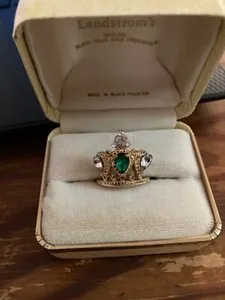 Authentic The Emerald Sovereign: A Regal Circa 1990s Crown Talisman