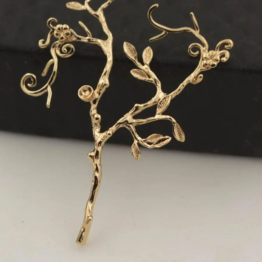Authentic 10pcs Casted Leaf tree Branch Charms Pendant Quality Stamping Decoration Findings DIY Wedding Jewelry Supplies