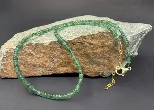 Authentic The Verdant Crown Emerald Strand with 18K Gold Plated Clasp