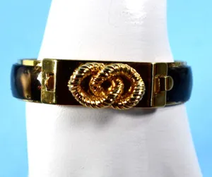 Authentic The Tortoise Heritage Cuff - 24k Gold Plated Italian Talisman of Grounded Elegance