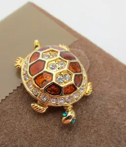 Authentic Ancient Turtle Talisman - Enchanted Crystal Brooch
