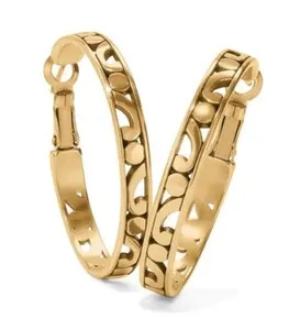 Authentic Radiant Orbit Contempo Gold-Plated Hoops