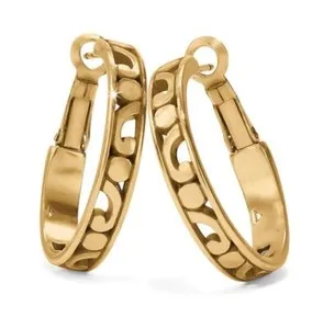 Authentic Radiant Aura Small Hoop Earrings in Luminous Gold