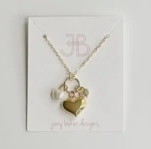 Authentic The Trine of Hearts Gold-Plated Talisman Necklace