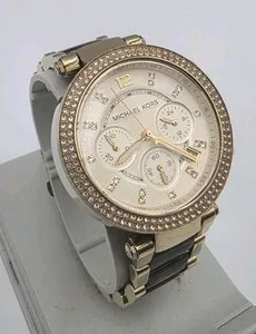 Authentic Michael Kors MK5688 39mm Case Gold Plated Tortoise Women's Watch