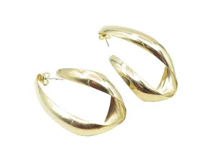 Authentic Celestial Harmony Gold Plated Hoop Earrings - Sacred Silver Light