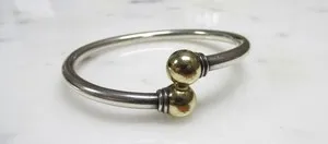 Authentic The Celestial Orbit Sterling and Gold Bangle