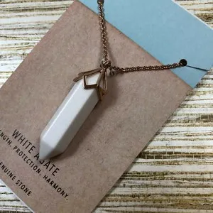 Authentic The Celestial Alignment: White Agate Chakra Radiance Pendant