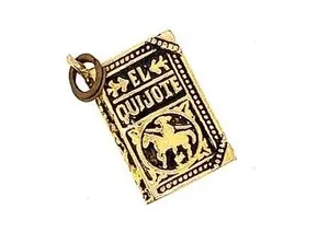 Authentic The Immortal Knight: El Quijote Gold-Plated Book Charm