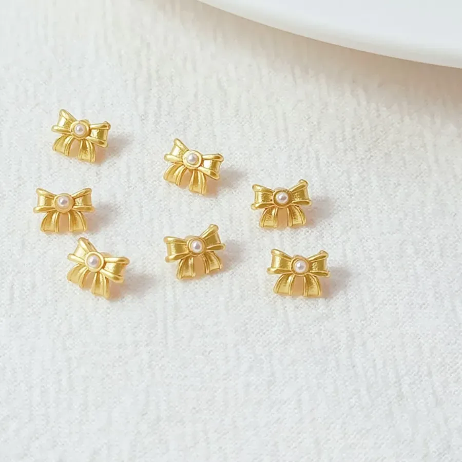 Authentic Ancient Gold Whisper: Mini Bow & Sticky Pearl Talisman