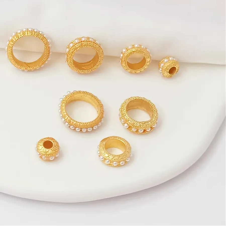 Authentic Eternal Wheel of Fortune: Sacred 18K Gold-Layered Talisman Beads
