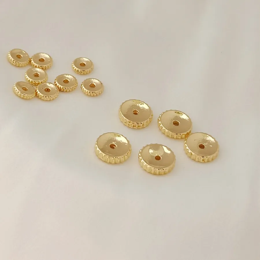 Authentic Celestial Cogwheels of Manifestation: 14K Gold-Plated Sacred Geometry Spacers