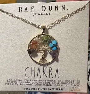 Authentic Celestial Chakra Tree Necklace – 14K Gold‑Plated Harmony