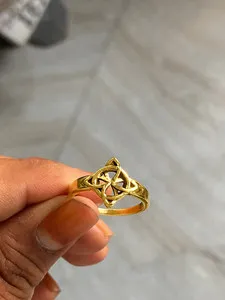 Authentic Embracing the Eternal Cycle: Triquetra's Golden Knot