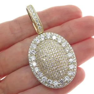 Authentic Catalyst of Cosmic Radiance: 925 Sterling Gold Plated C Z Sparkle Pendant