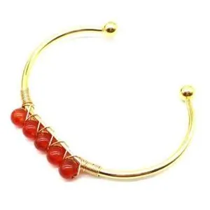 Authentic Mystic Chakra Balance: Adjustable Gold-Plated Crystal Cuff Bracelets