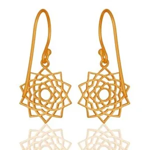 Authentic Guardians of the Chakras: 18K Gold Plated Protection Earrings