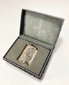Authentic The Celestial Guardian: Lalique Gold-Plated Frosted Crystal Cherub Talisman