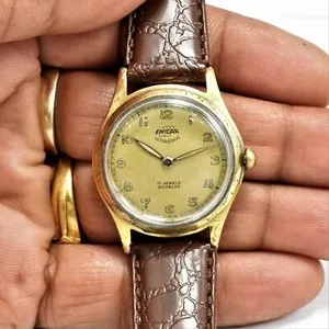 Authentic Timeless Sanctuary: Enicar's Ultrasonic Gold-Plated Vigilance